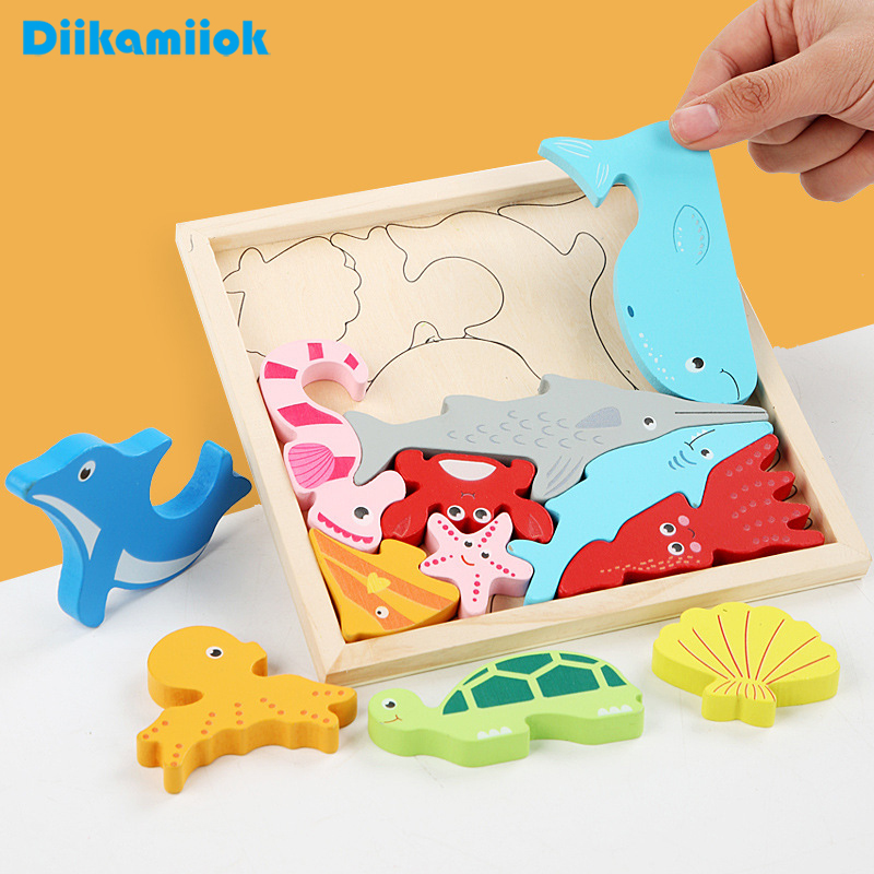 Wooden Puzzle Kids - 1pc 16.6cm Wooden Jigsaw Puzzle Animal