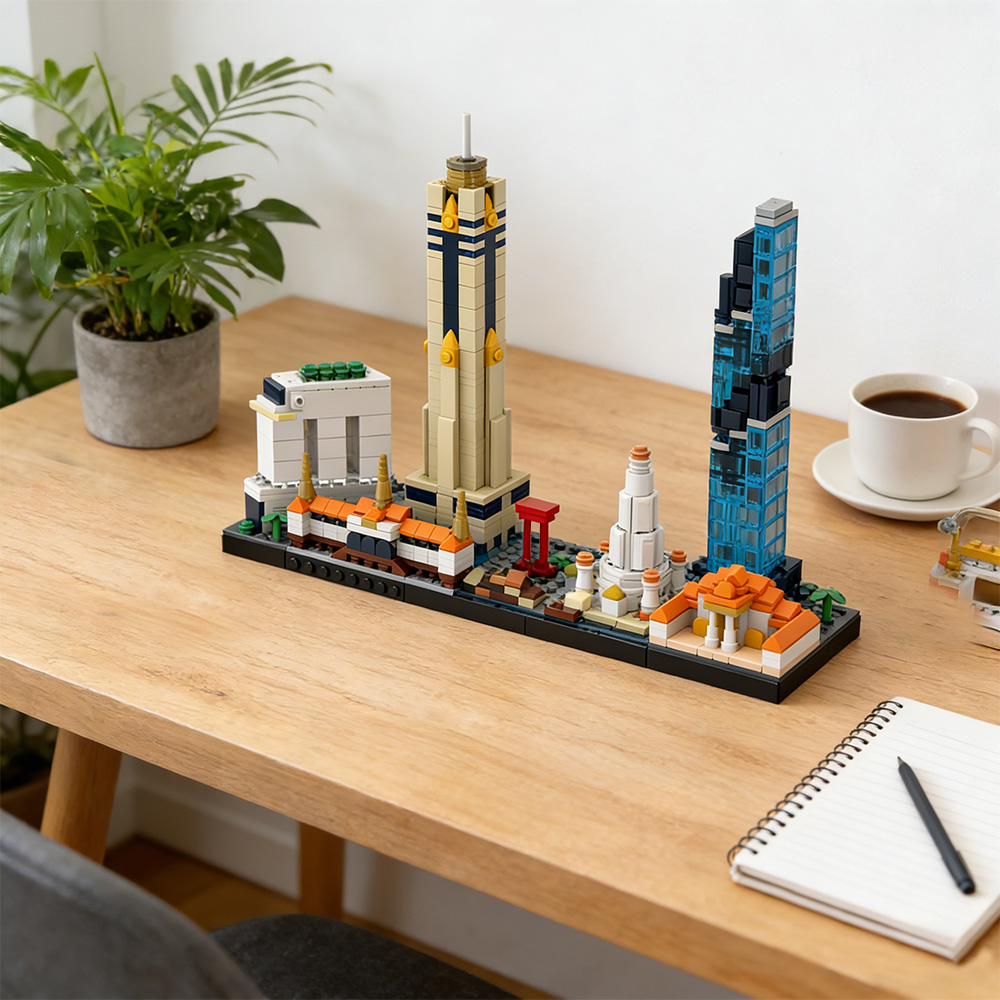 Kids Toys Bangkok - MOC Bangkok Skyline Building Blocks Model
