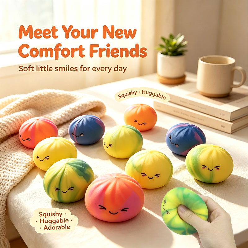 Kids Toys Bag - 2026New Rainbow Color Dumpling Squishy Toy