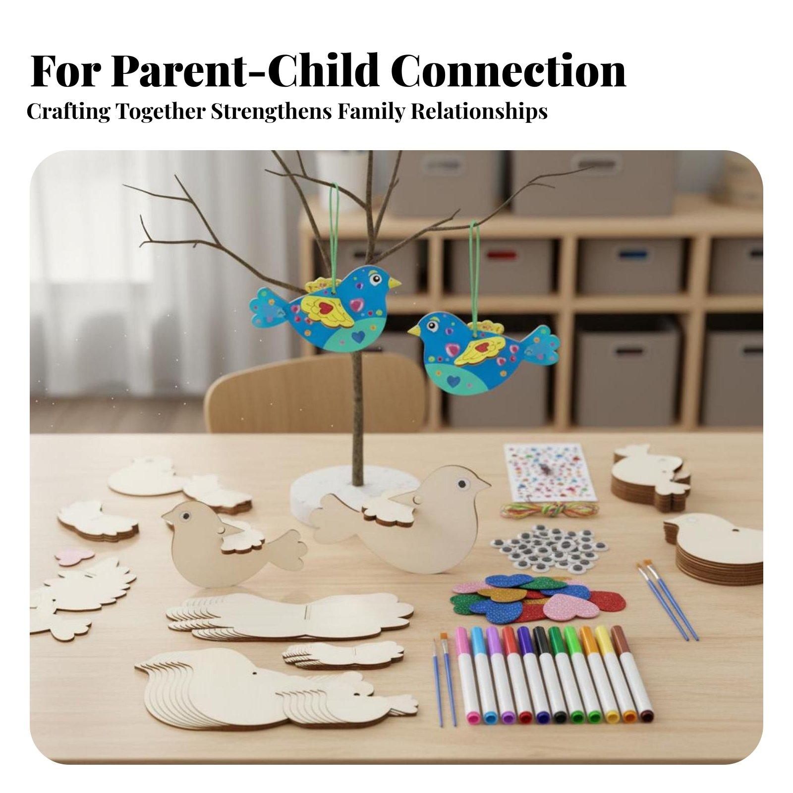 DIY Wooden Bird Ornament Craft - đánh giá và giá Wooden Puzzle Kids