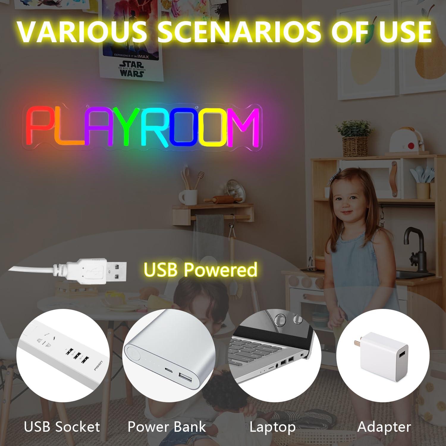Playroom Neon Sign USB Dimmabl - đánh giá và giá Kids Play Zone Toys