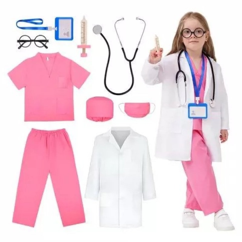 Kids Doctor Nurse Costume Whit - đánh giá và giá Kids Toys Bag