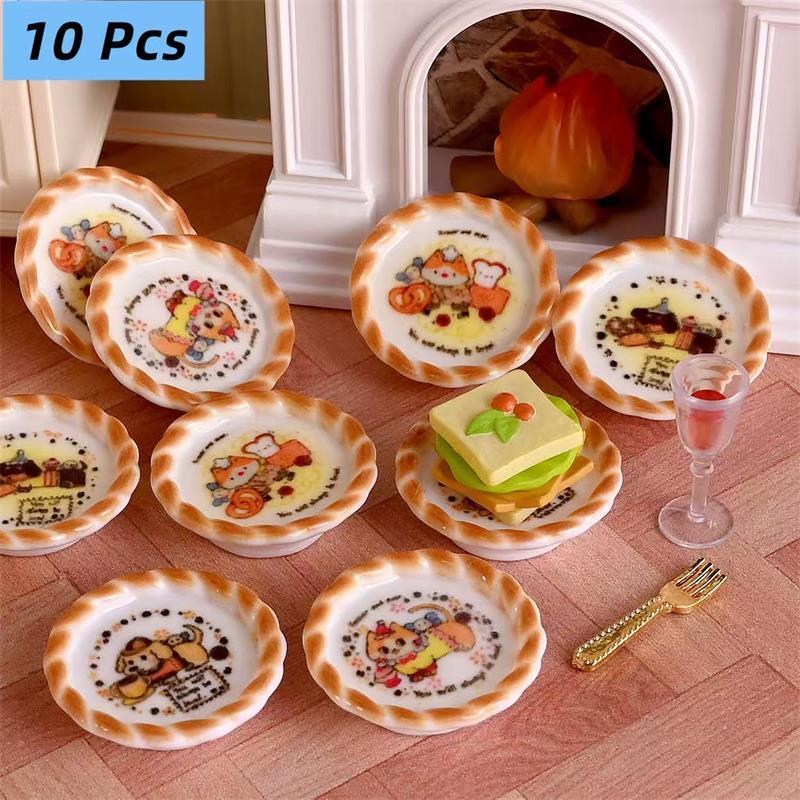 10Pcs/set Dollhouse Miniature  - đánh giá và giá Kids Toys Dog