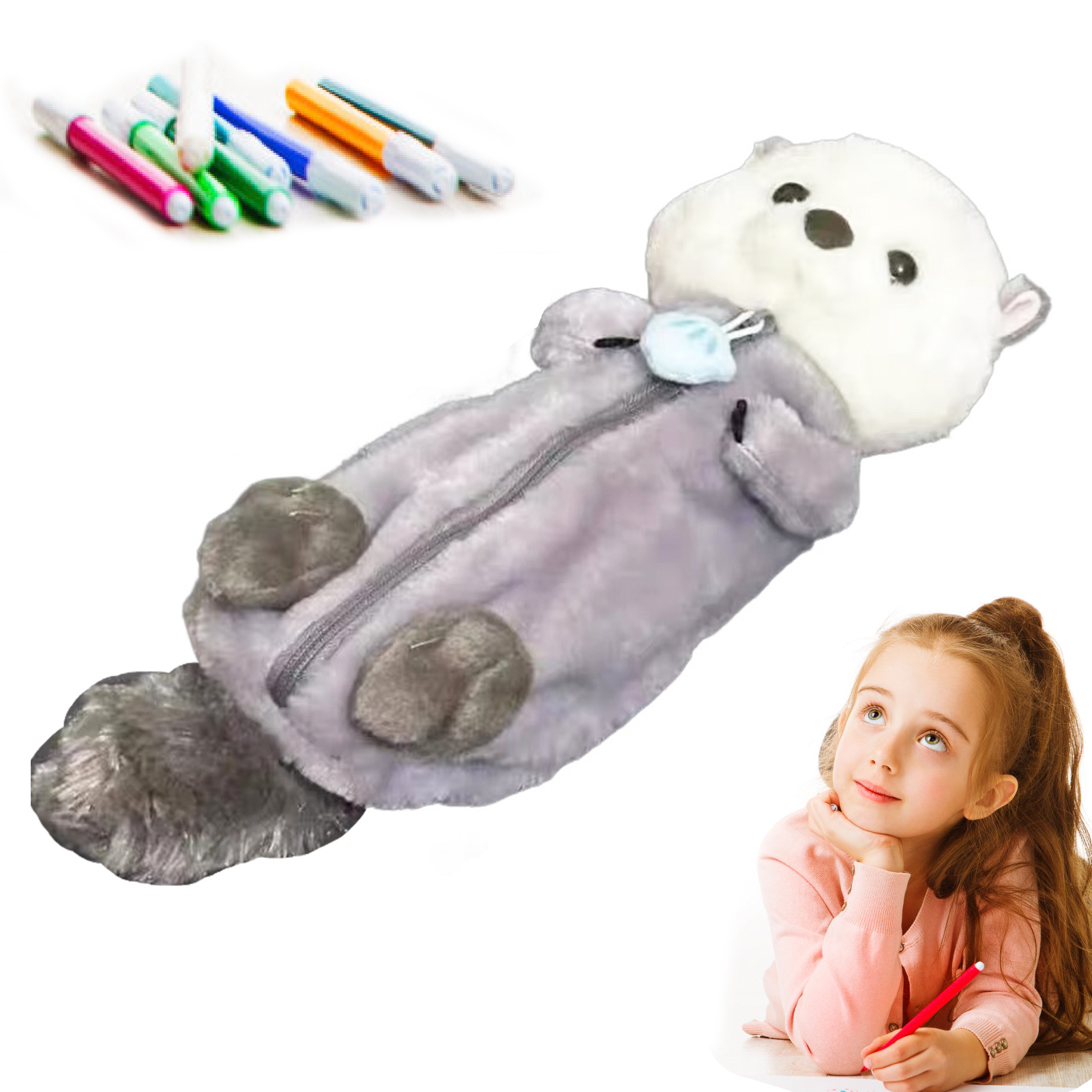 Creative Plush Toy Pencil Case - đánh giá và giá Kids Toys Bag
