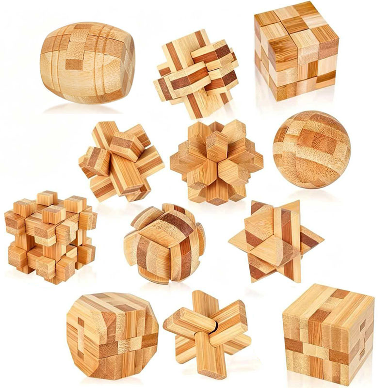 NEW 4.5CM Lu Ban Lock Puzzle B - đánh giá và giá Wooden Puzzle Kids