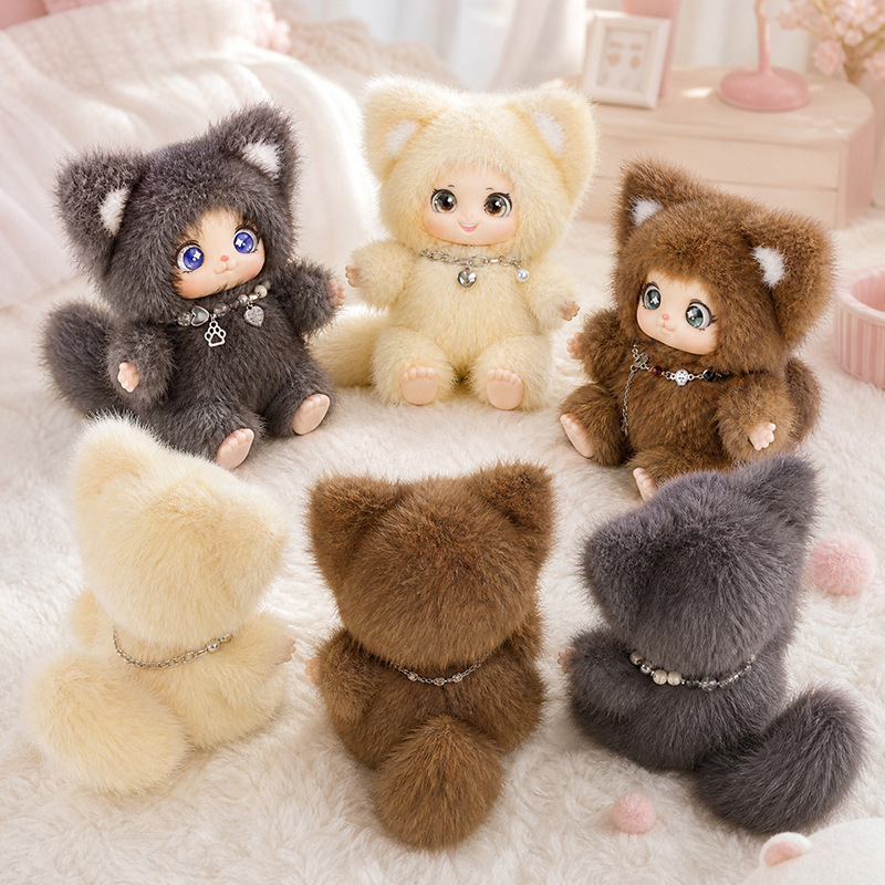 18cm New Cute Family Fox Plush - đánh giá và giá Kids Toys Bag