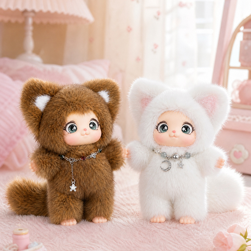 18cm New Cute Family Fox Plush - đánh giá và giá Kids Toys Bag