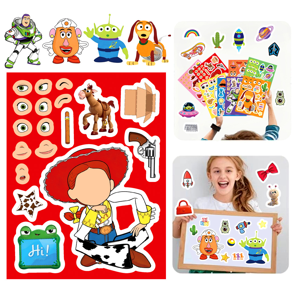 8/16Sheets Make a Face Cartoon - đánh giá và giá Kids' Toys