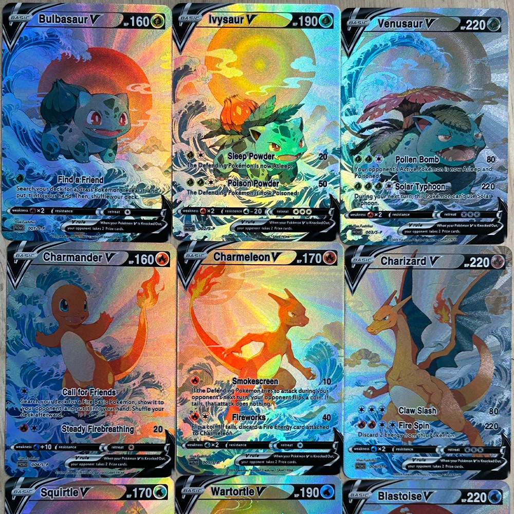 9Pcs/set DIY Anime PTCG Collec - đánh giá và giá Card Game Kids